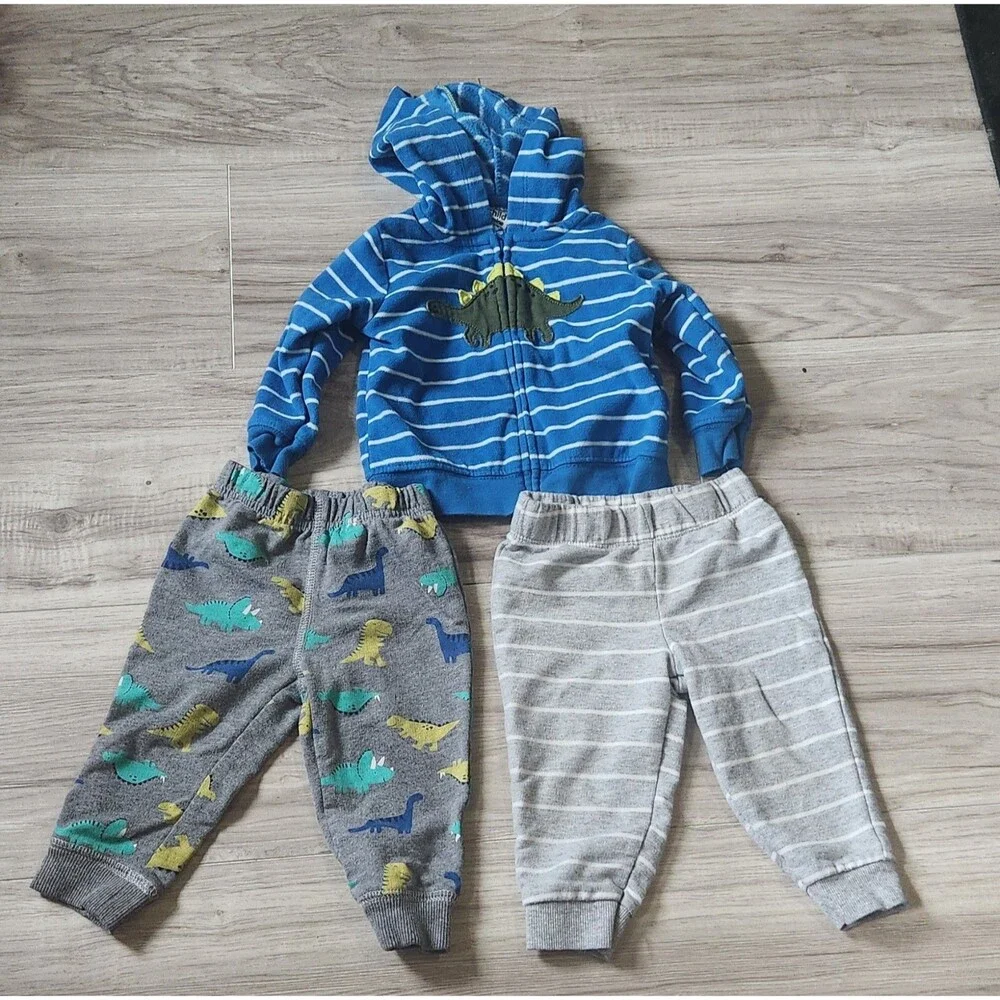 Carter’s Child of Mine Baby Outfit Bundle 9M 7pc Hoodie Bodysuit Pants‎ Set